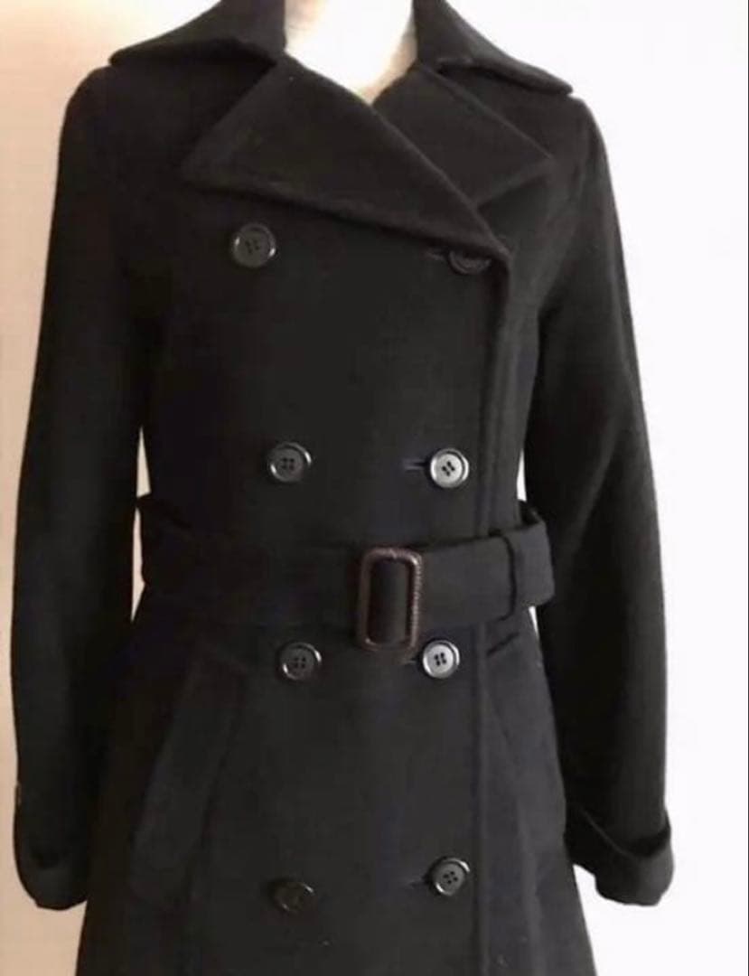 DGRACE アンゴラ　ダブルブレスト　ロングコート ブラック　新品同様★