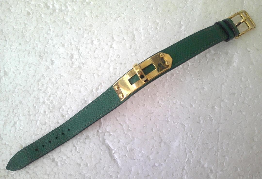 ★HERMES エルメス ケリーウォッチ 時計ベルトのみ レザー グリーン★