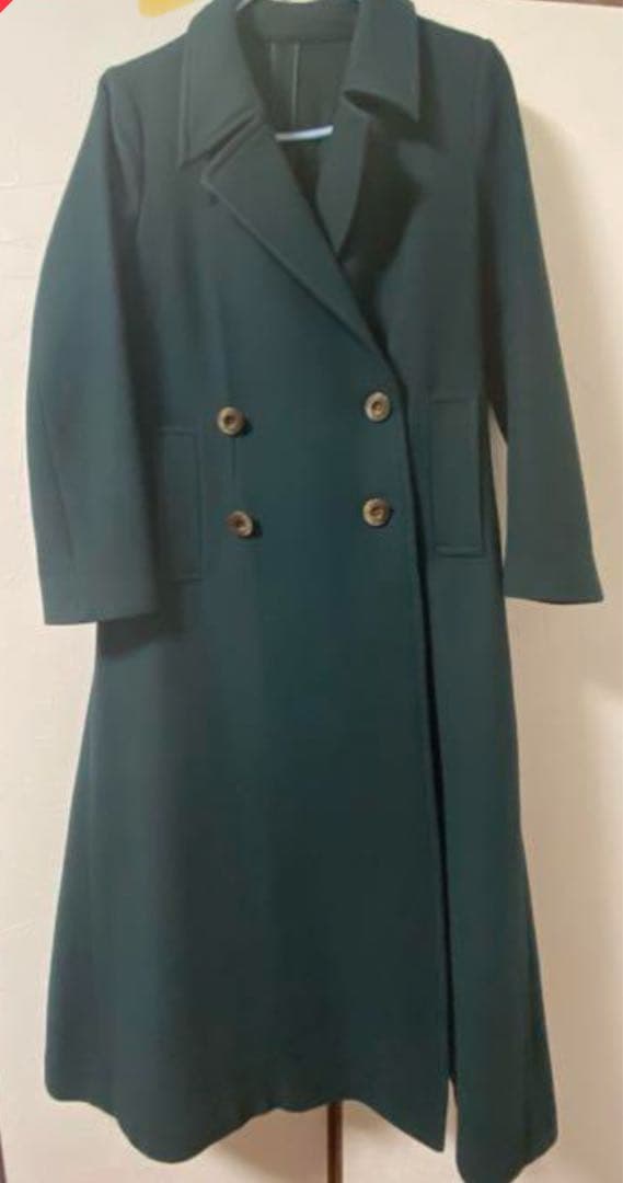 ameri vintage アメリ リトルフレアロングコート グリーン