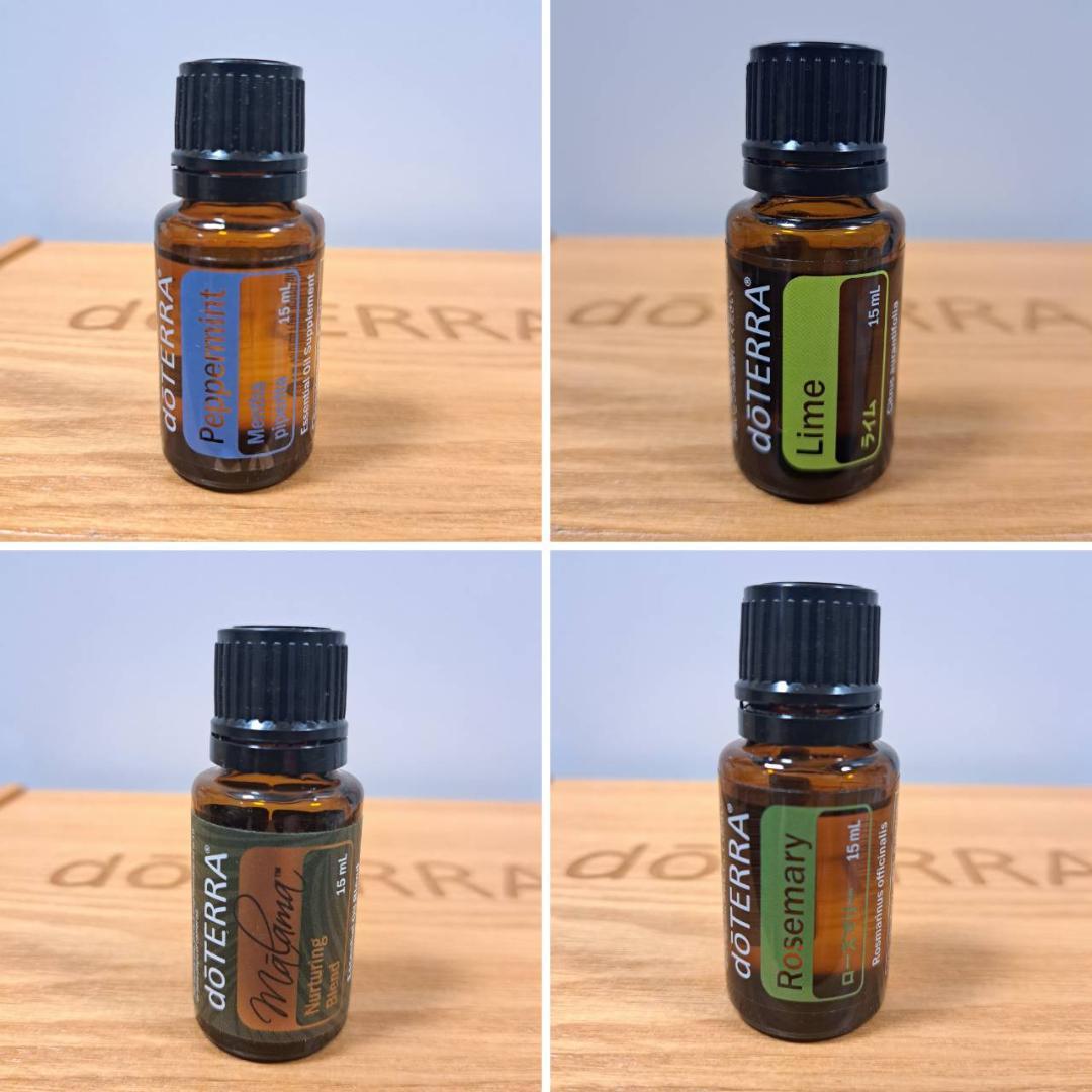 doterra　オイル52本　ロールオン8本　まとめ売り　ウッドボックス3段付