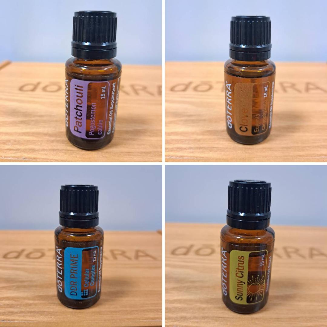 doterra　オイル52本　ロールオン8本　まとめ売り　ウッドボックス3段付