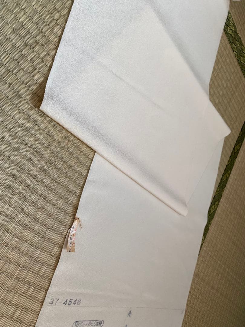 反物　みやびちりめん　正絹　白生地　無地　未仕立て　着物/i019