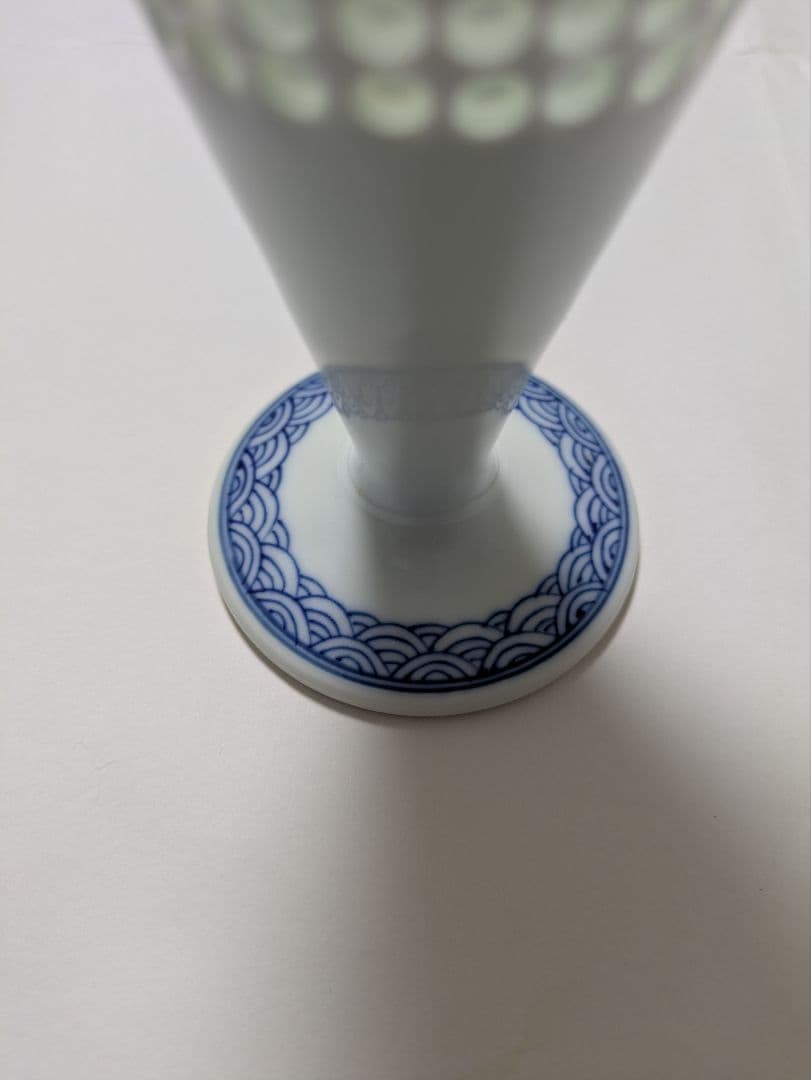 波佐見焼、丹心窯、フリーカップ、カップ＆ソーサー、水晶彫、青海波、箱無