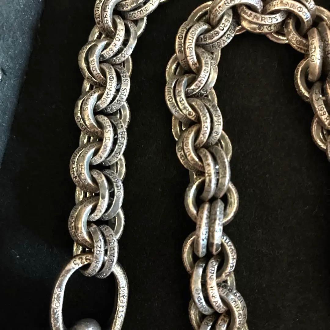 訳あり　ウォレットチェーン　刻印　ダブルリング