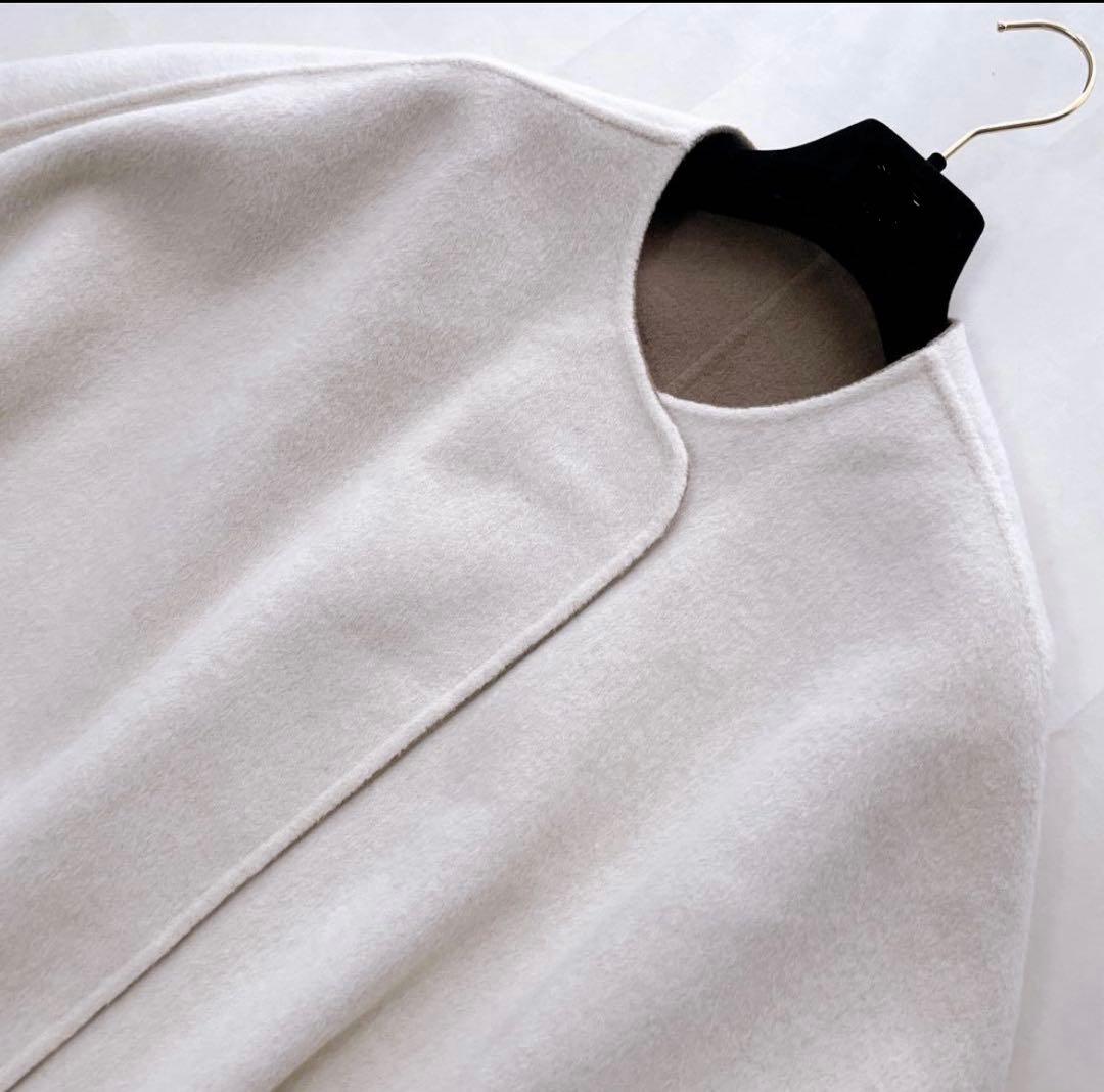 美品ロクユナイテッドアローズリバーポンチョコート五明祐子さん着用ベルト付