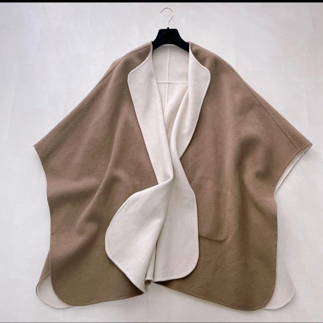 美品ロクユナイテッドアローズリバーポンチョコート五明祐子さん着用ベルト付