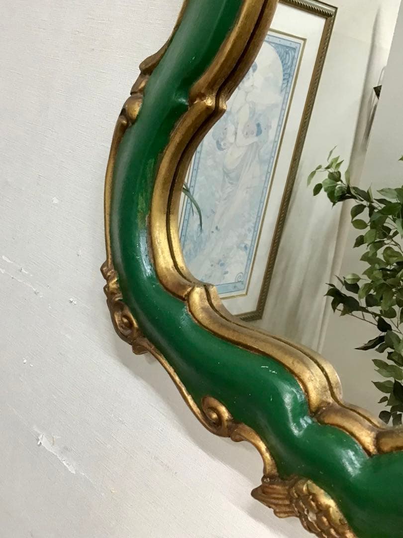 MERU☆管865☆イタリア製☆アンティーク☆壁掛け☆ウォールミラー☆鏡