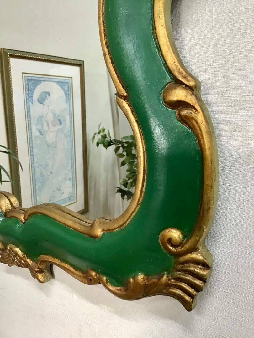 MERU☆管865☆イタリア製☆アンティーク☆壁掛け☆ウォールミラー☆鏡