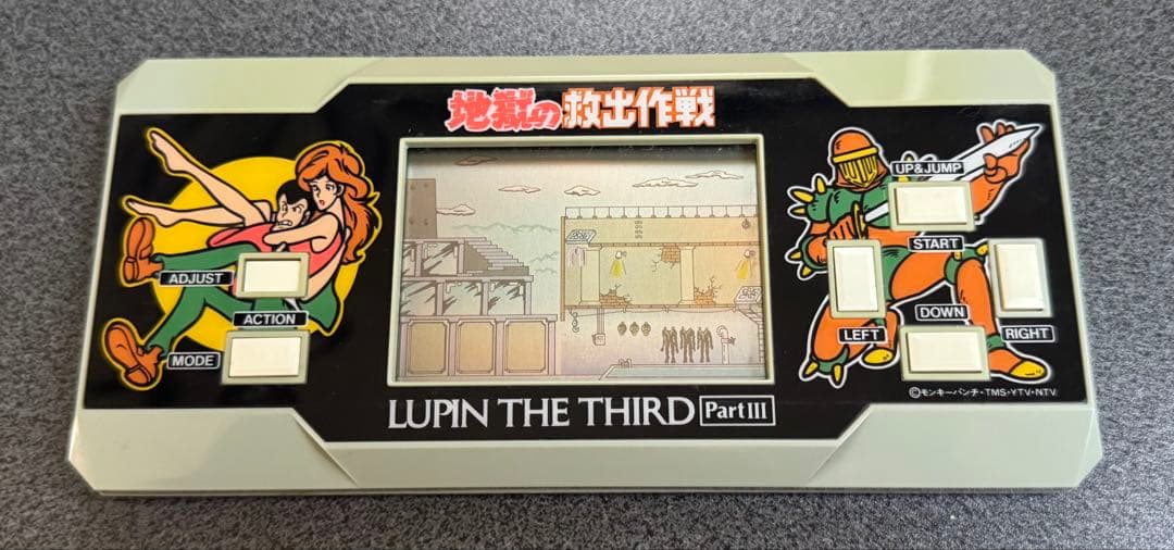 エポック社　ルパン三世　地獄の救出作戦　げーむウォッチ　モンキーパンチ