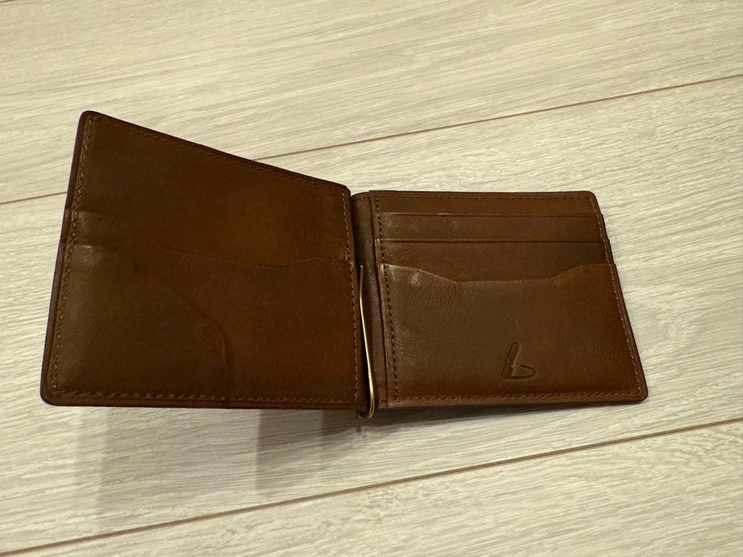 【土屋鞄】美品 マネークリップウォレット スモーキーブラウン