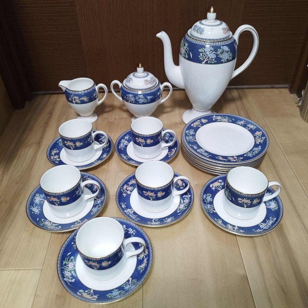 【大量まとめ】ウェッジウッド　ブルーサイアム　カップ&ソーサー ポット プレート