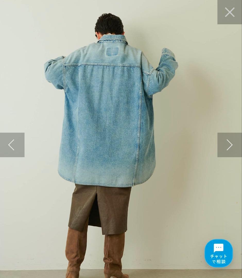 Whim Gazetteウィムガゼット/11ozケミカルデニムシャツワンピース