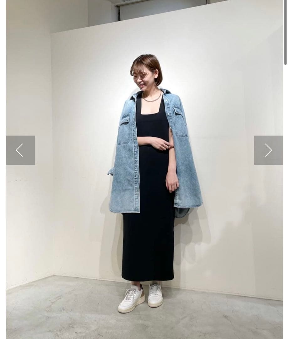 Whim Gazetteウィムガゼット/11ozケミカルデニムシャツワンピース