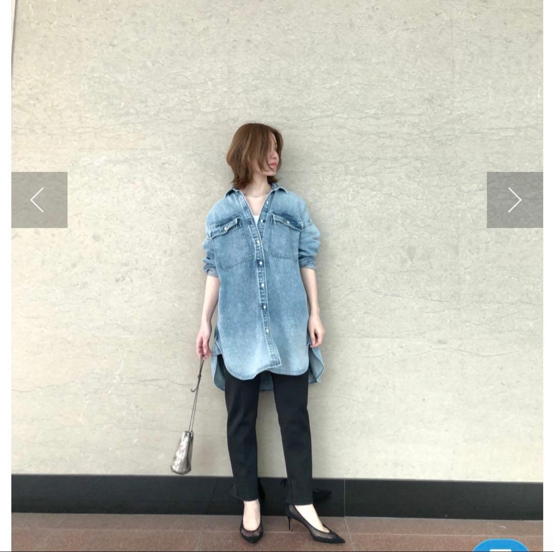 Whim Gazetteウィムガゼット/11ozケミカルデニムシャツワンピース