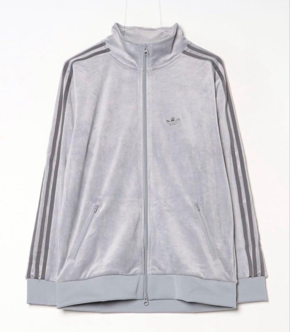 1月7日まで値下げ中‼️adidas トラックジャケット　ジャージ　ベロアグレー