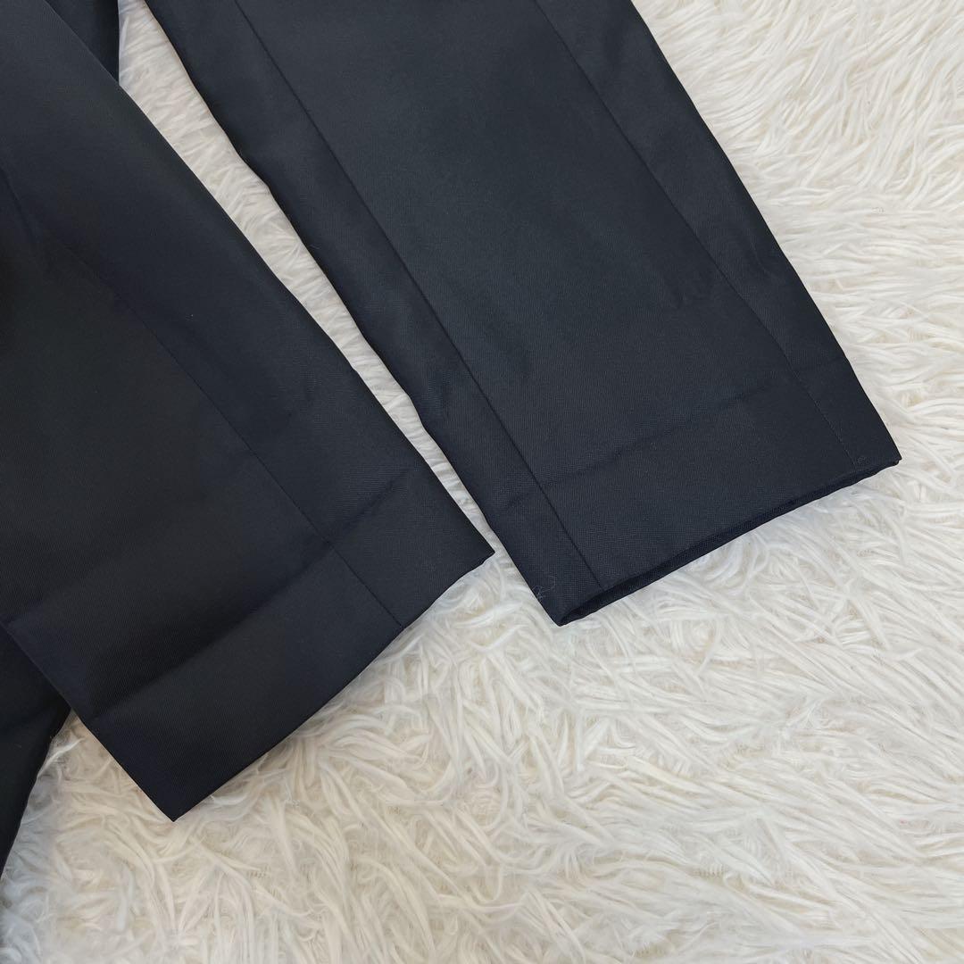 美品✨ 49AV ジュンコシマダ ノーカラーナイロンダブルコート バイカラー 紺