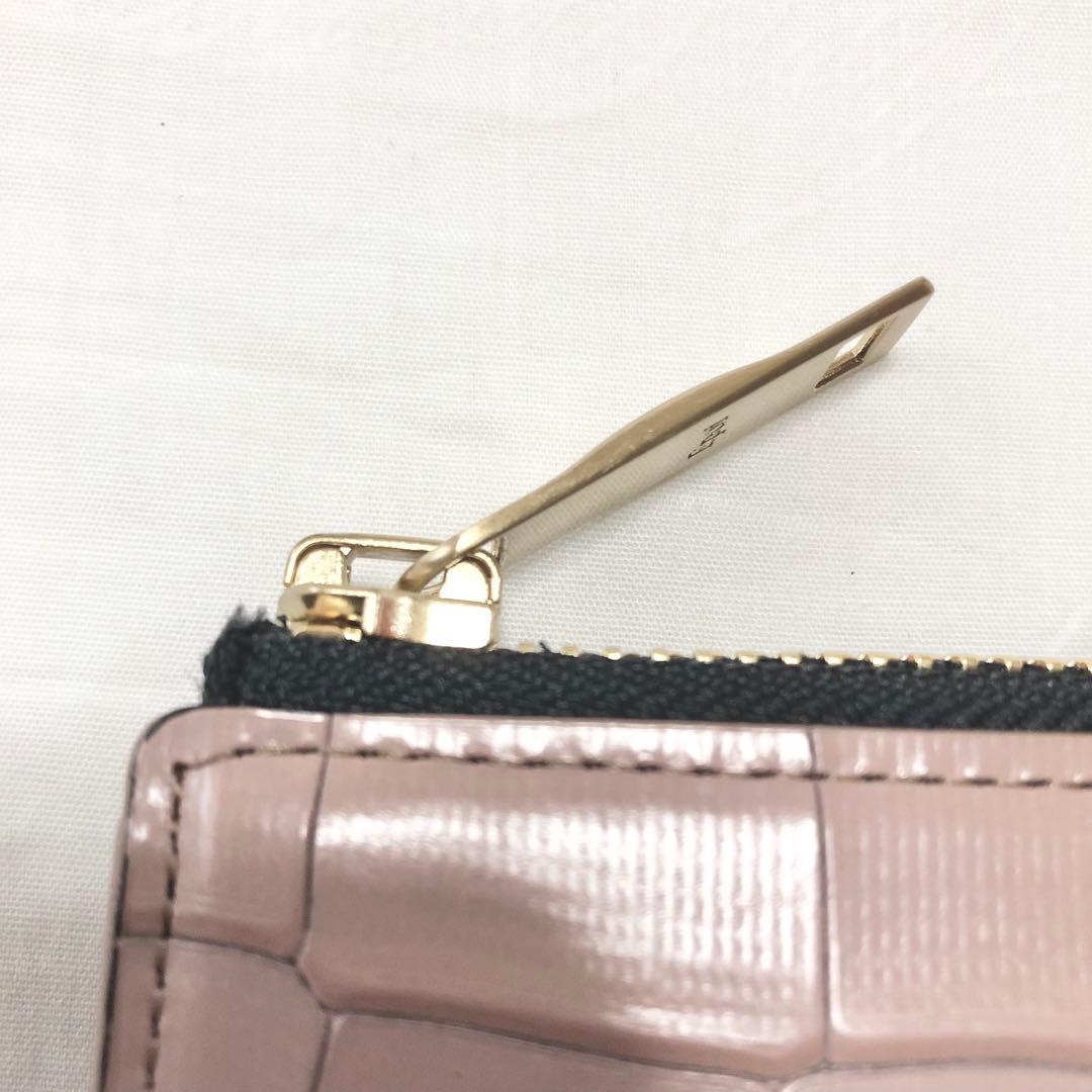 【未使用☆】エポイ Tile タイル Lファスナー 長財布 ピンク クロコ