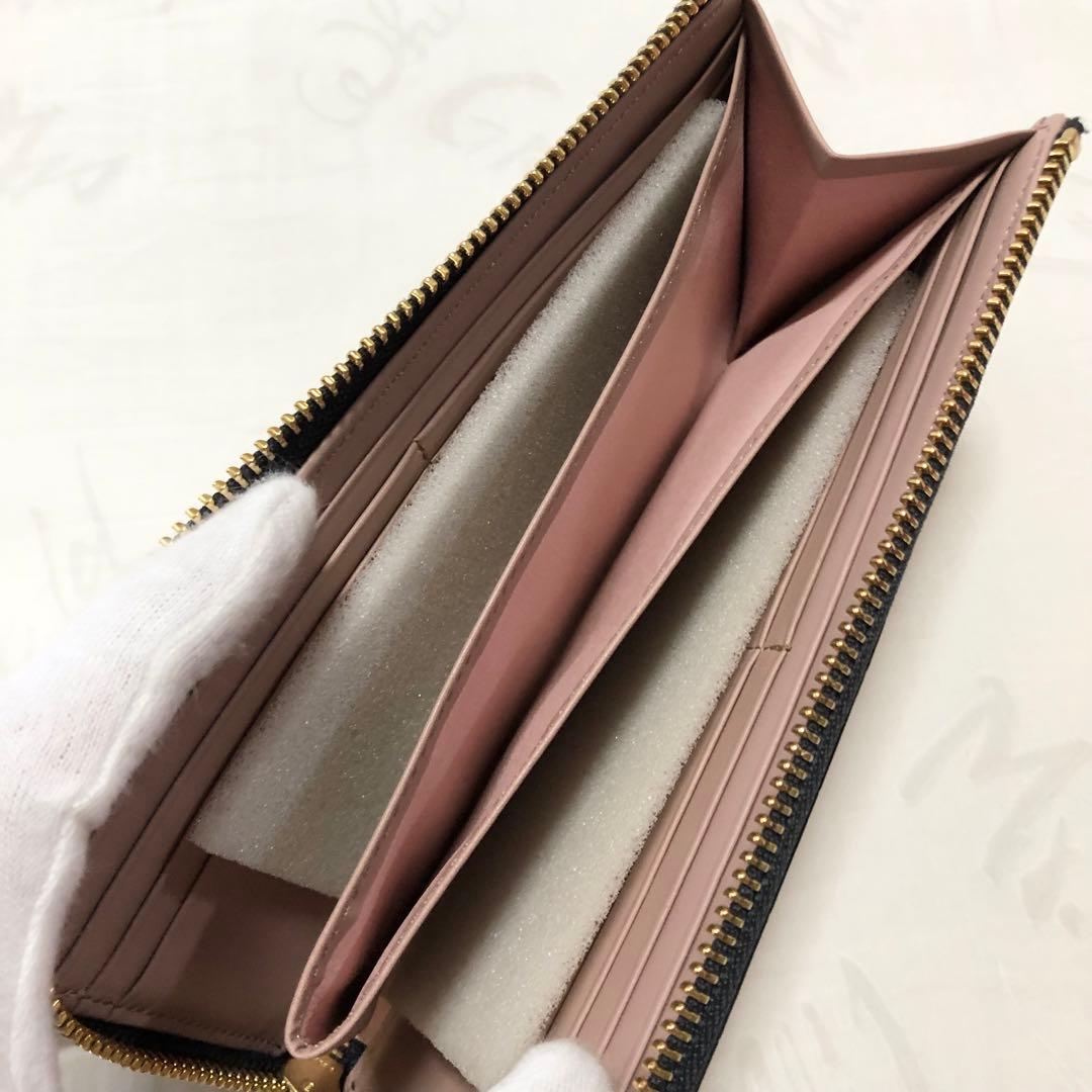 【未使用☆】エポイ Tile タイル Lファスナー 長財布 ピンク クロコ