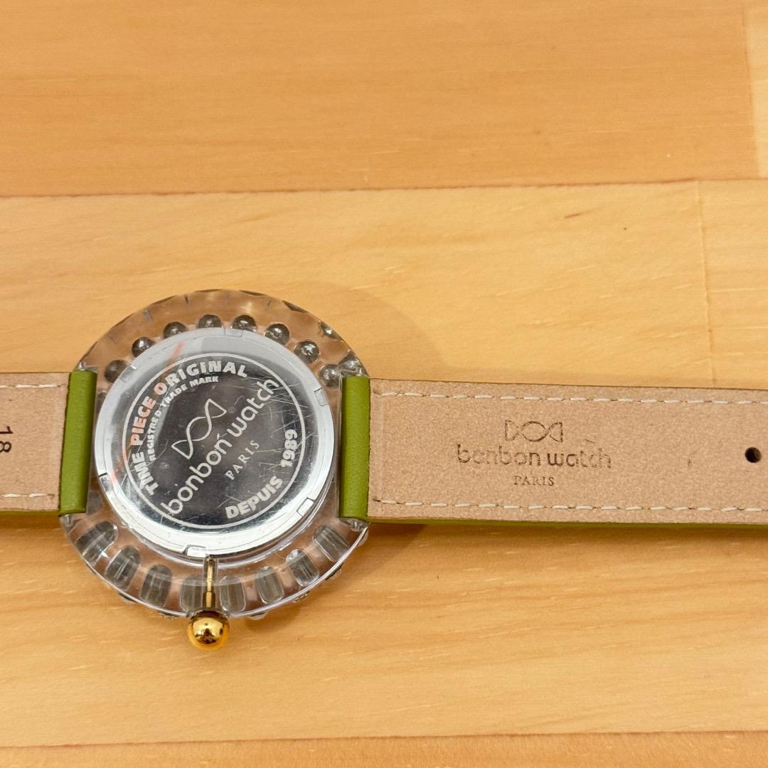 【美品bonbon watch】35周年エッフェル・クリスタルホワイト・オリーブ