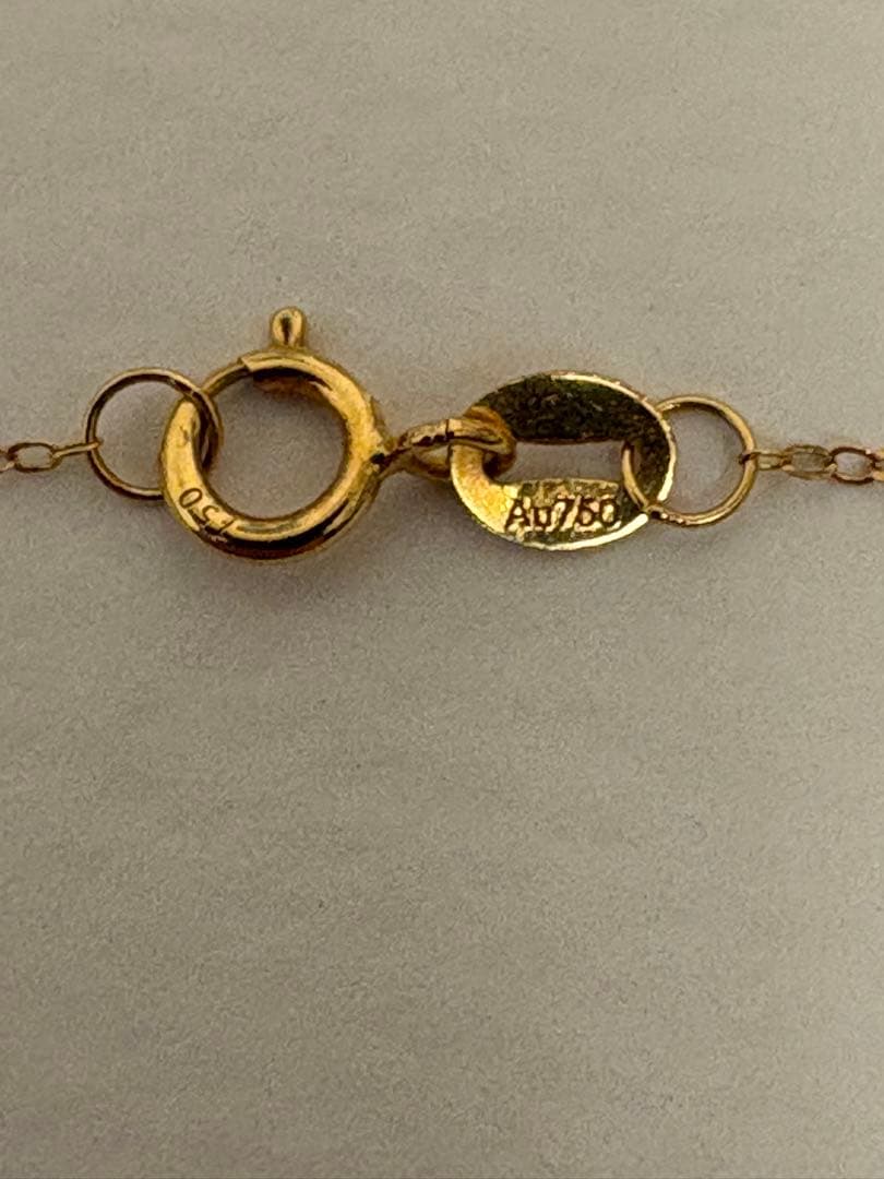 K18 ゴールドネックレス 雫ドロップ