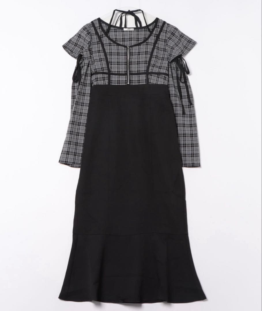 長袖フレアマーメイドワンピース 新品未使用