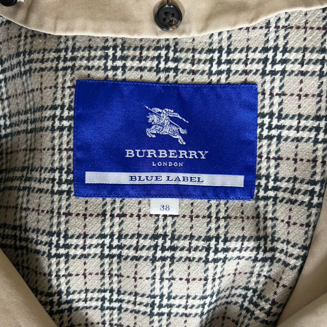 良品✨《バーバリーブルーレーベル》ライナー付きトレンチコート チェック ベルト