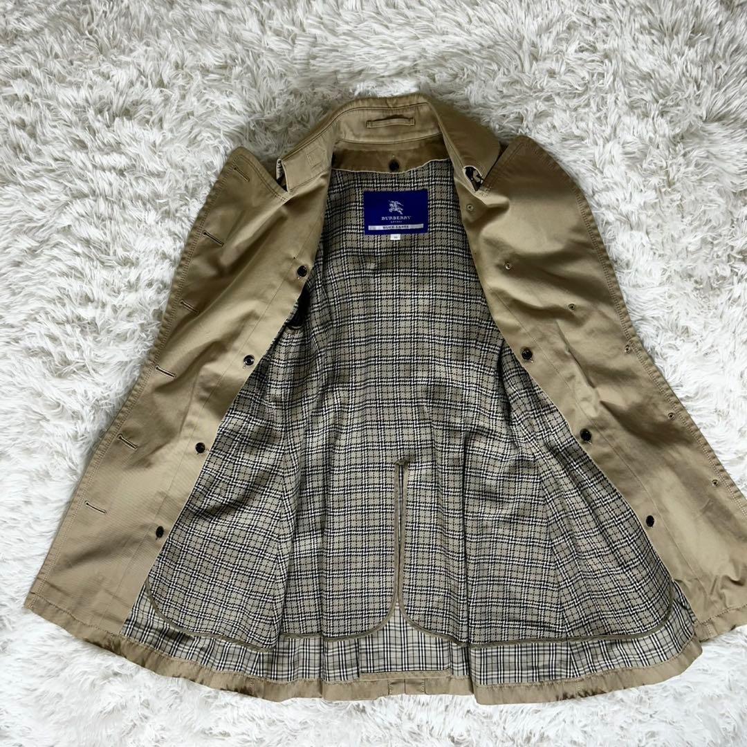 良品✨《バーバリーブルーレーベル》ライナー付きトレンチコート チェック ベルト
