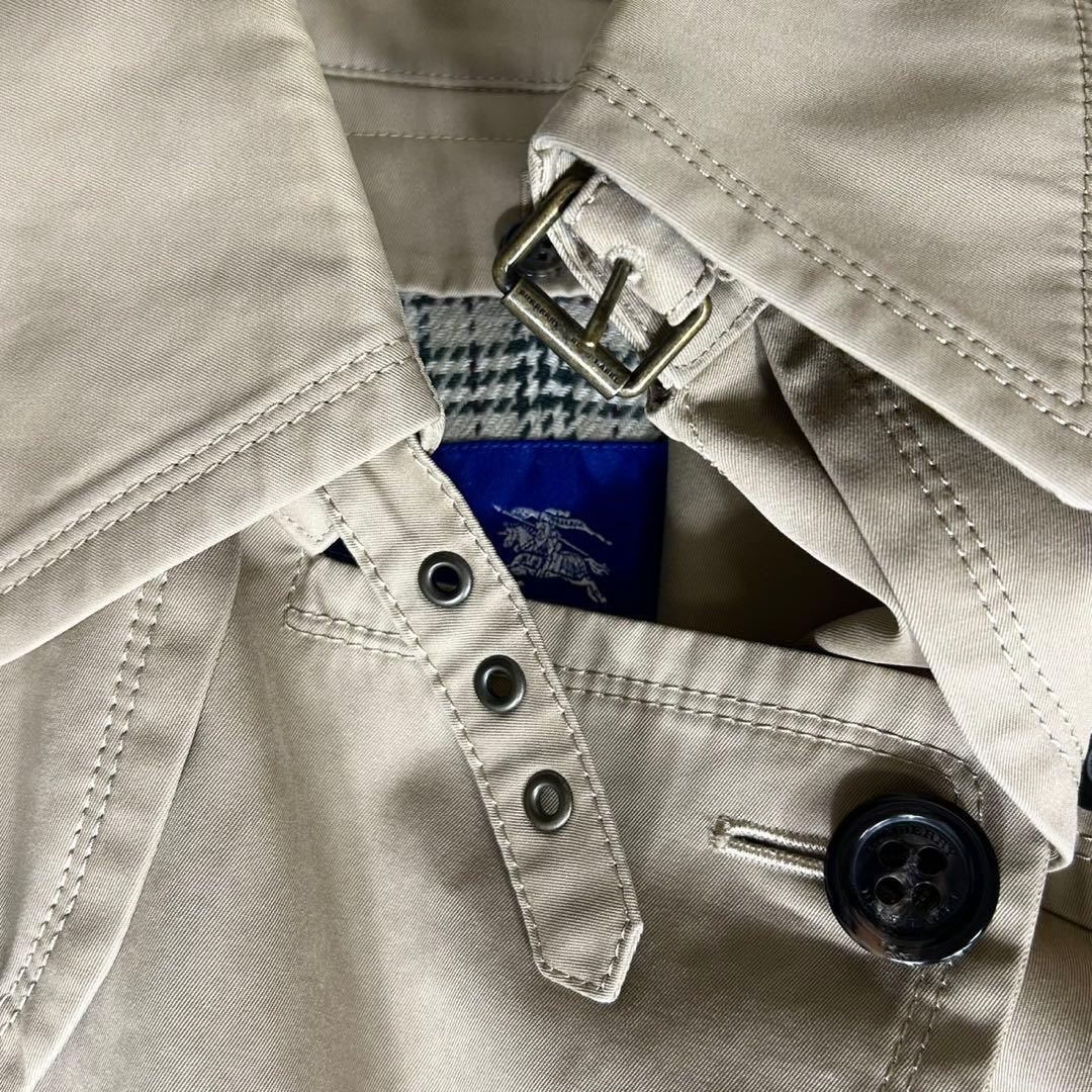 良品✨《バーバリーブルーレーベル》ライナー付きトレンチコート チェック ベルト