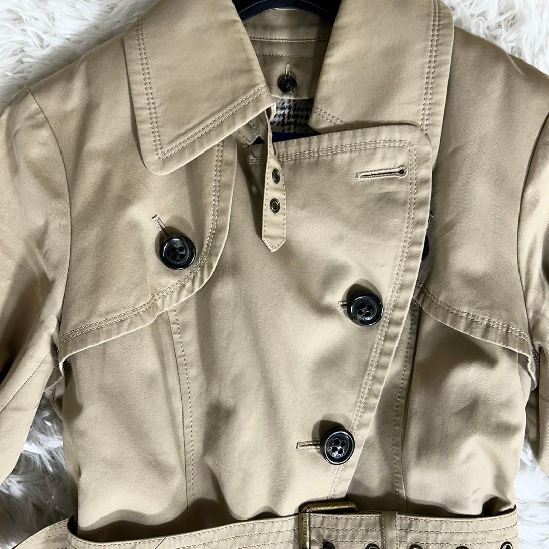 良品✨《バーバリーブルーレーベル》ライナー付きトレンチコート チェック ベルト