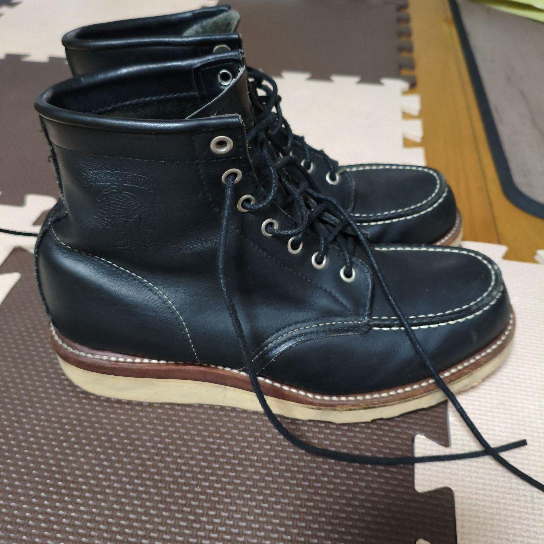 chippewa チペワ ブラックブーツ　ビブラムソール　7E　シューレース付き