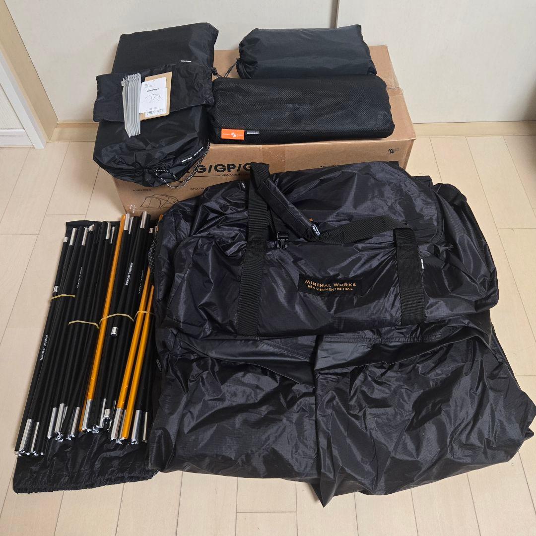 【試し張りのみ】シェルターG 2025 ダイニーマ ブラック グランドシート付き