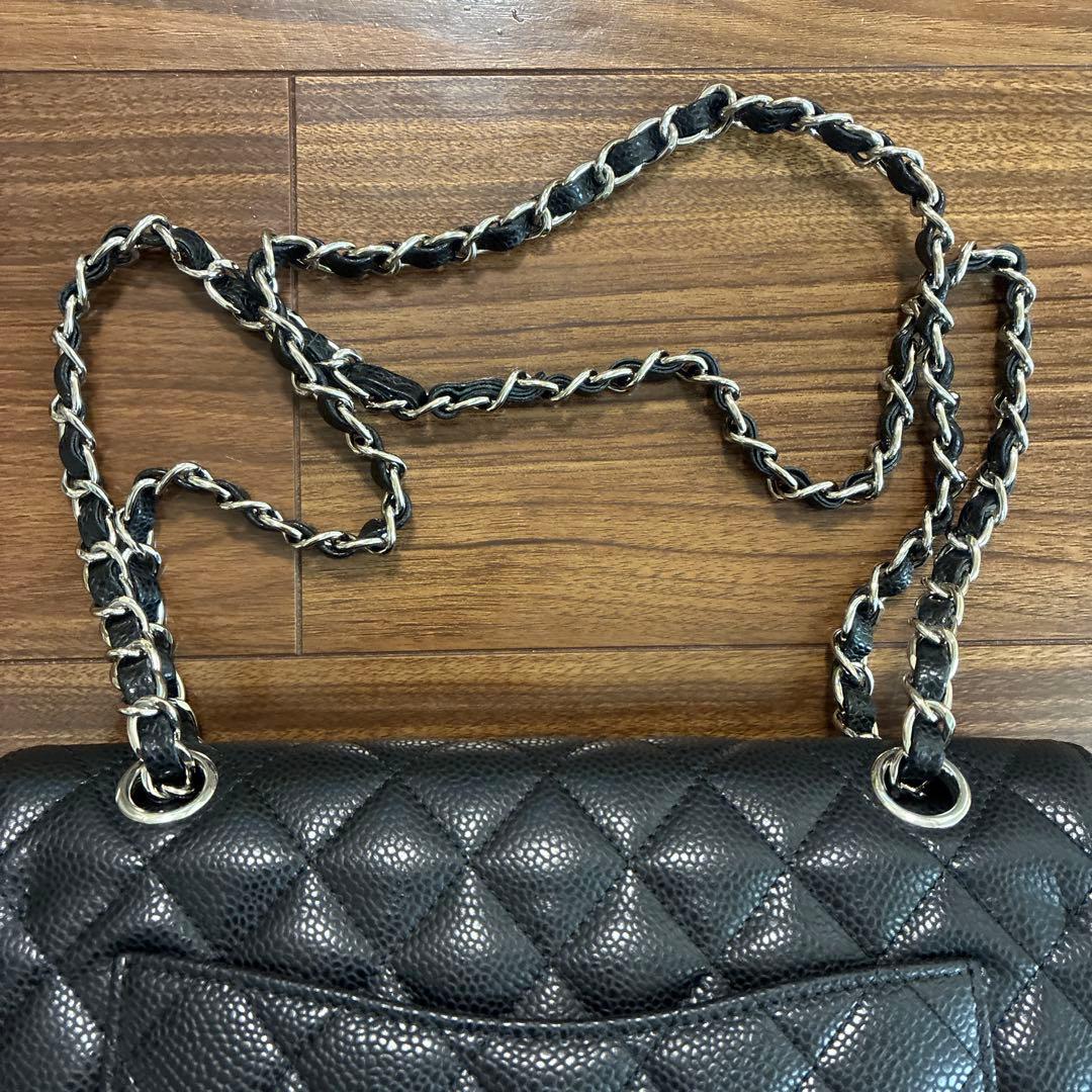 ブラック キルティング　ショルダーバッグ　ノベルティ　レアなシルバー金具