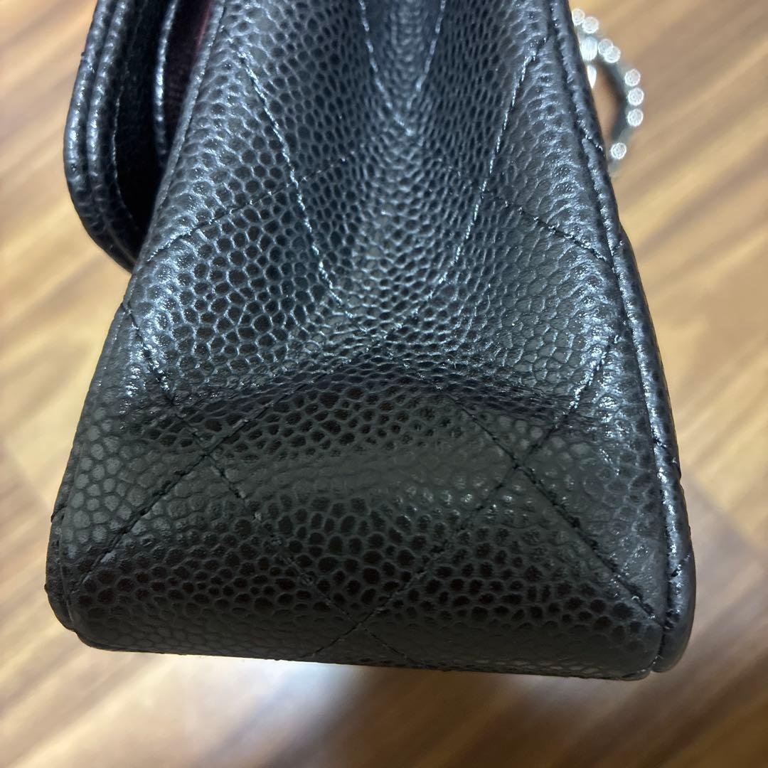 ブラック キルティング　ショルダーバッグ　ノベルティ　レアなシルバー金具