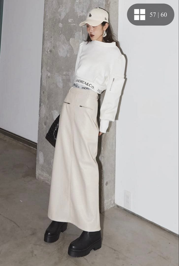 Andrea&Co アンドレアアンドコー　ロゴMA-1プルオーバー