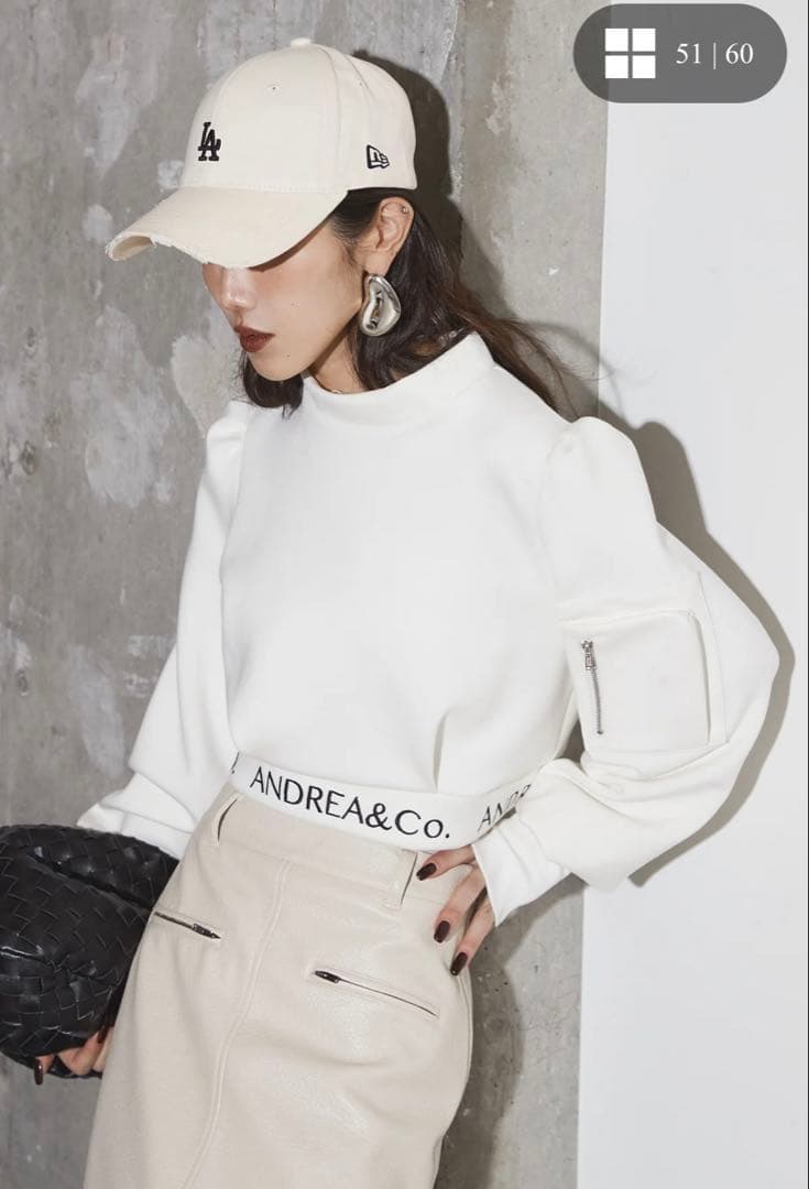 Andrea&Co アンドレアアンドコー　ロゴMA-1プルオーバー