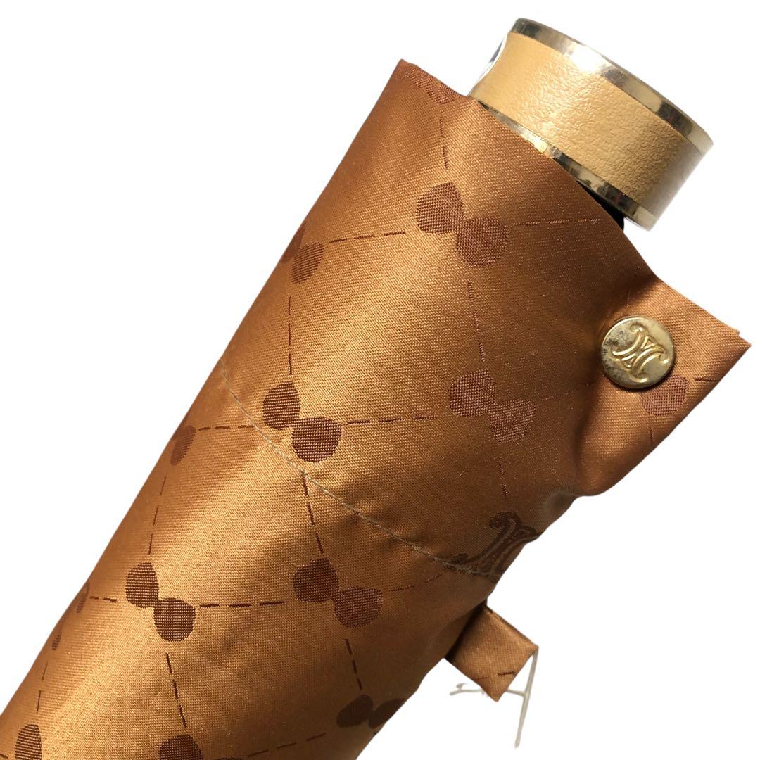 【タグ付き未使用】セリーヌ CELINE 折りたたみ傘 ブラウン 総柄