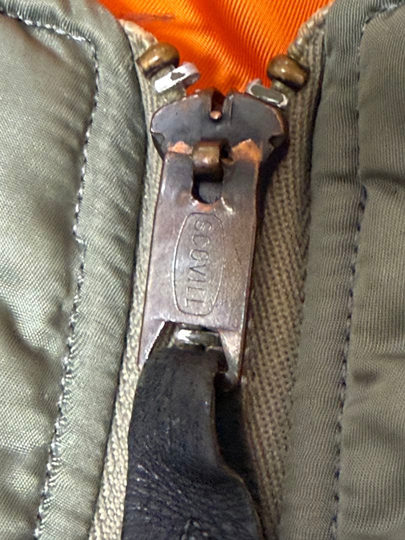 70s 実物 米軍 MA-1 アルファ社 SCOVILL M フライトジャケット