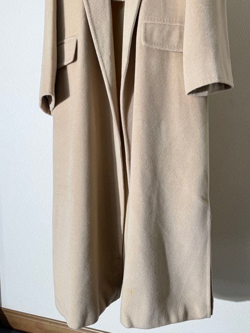 MAX MARA マックスマーラ ウールロングコート アイボリー系 40