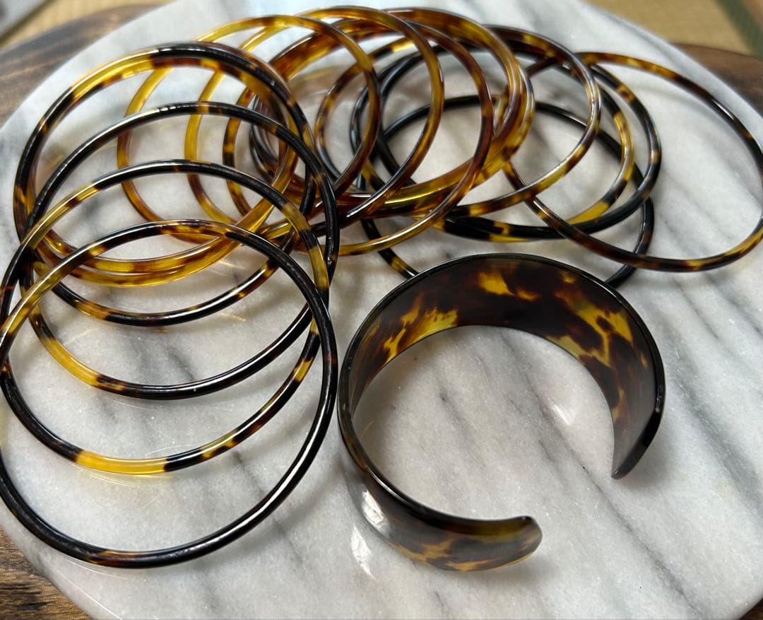 本鼈甲製　バングルセット 18個