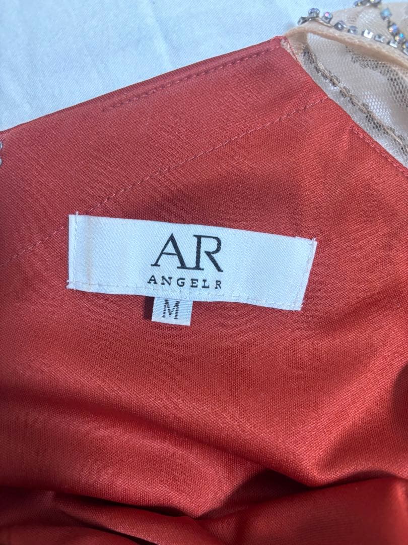 AngelR オレンジビジュー装飾キャバドレス