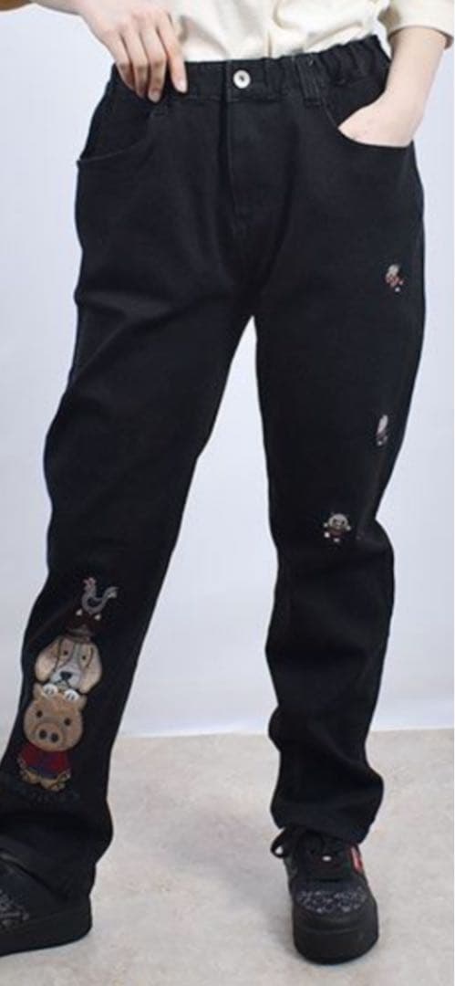 ⭕️kana⭕️モフマヌルのヒザタック入りパンツ（Ｆ）