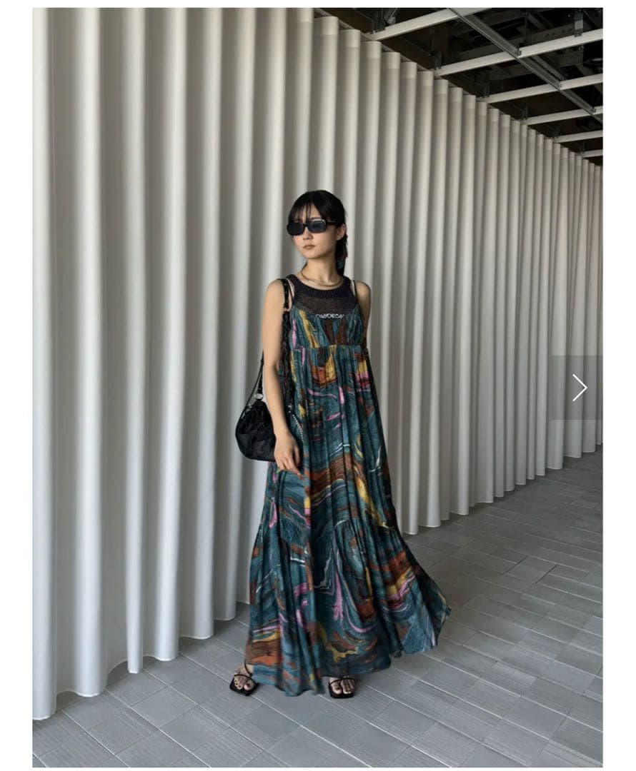 MEDI INDIAN POOL MARBLE DRESS アメリ　ameri