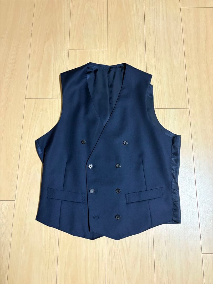 スーツ　ロロピアーナ　ネイビー　3ピース