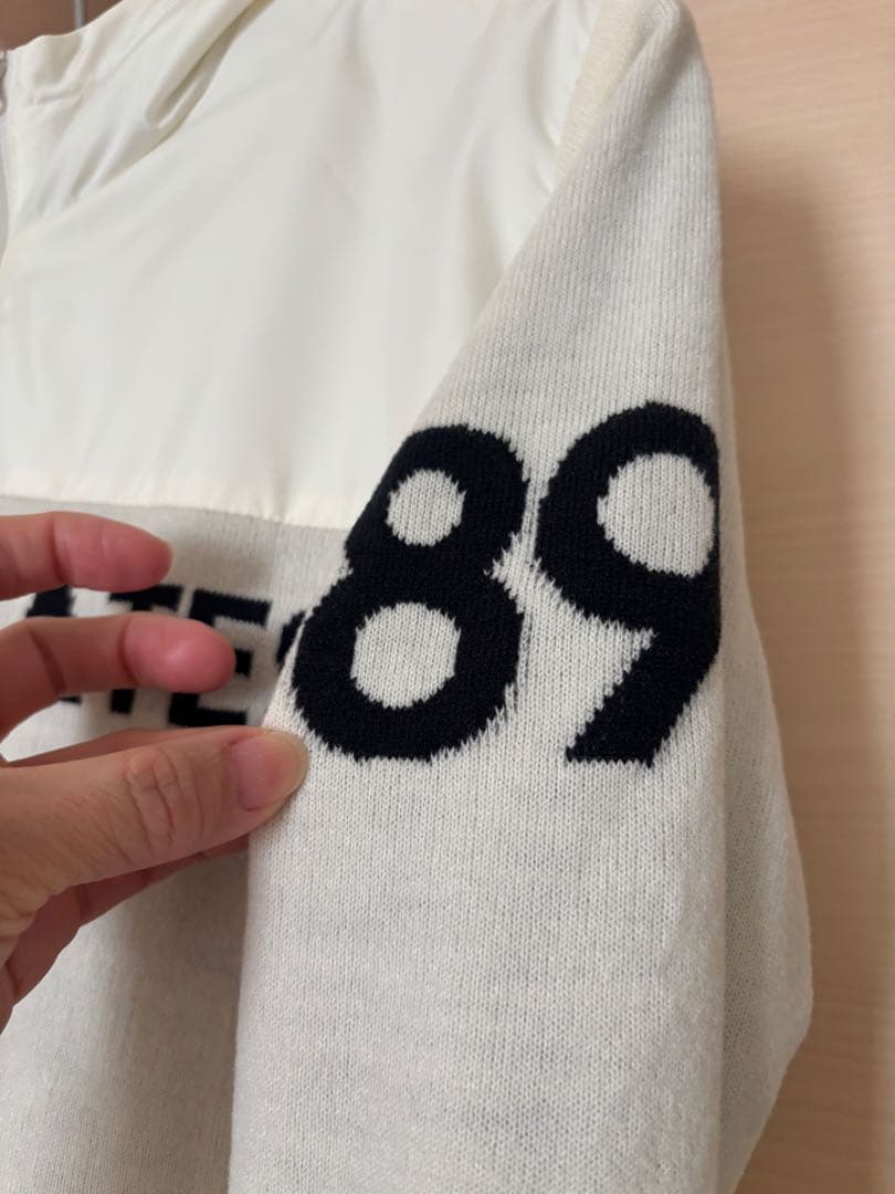 美品／パーリーゲイツ　裏地付きハーフジップ　レディースニットパーカー