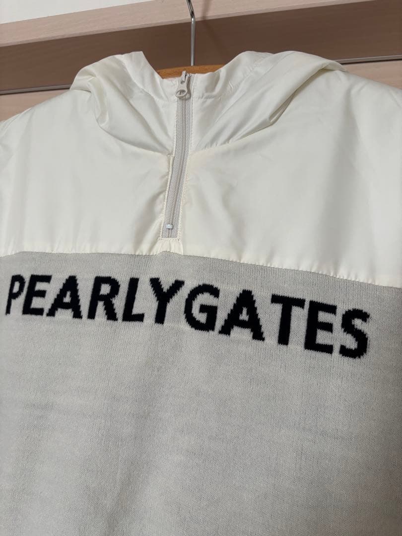 美品／パーリーゲイツ　裏地付きハーフジップ　レディースニットパーカー