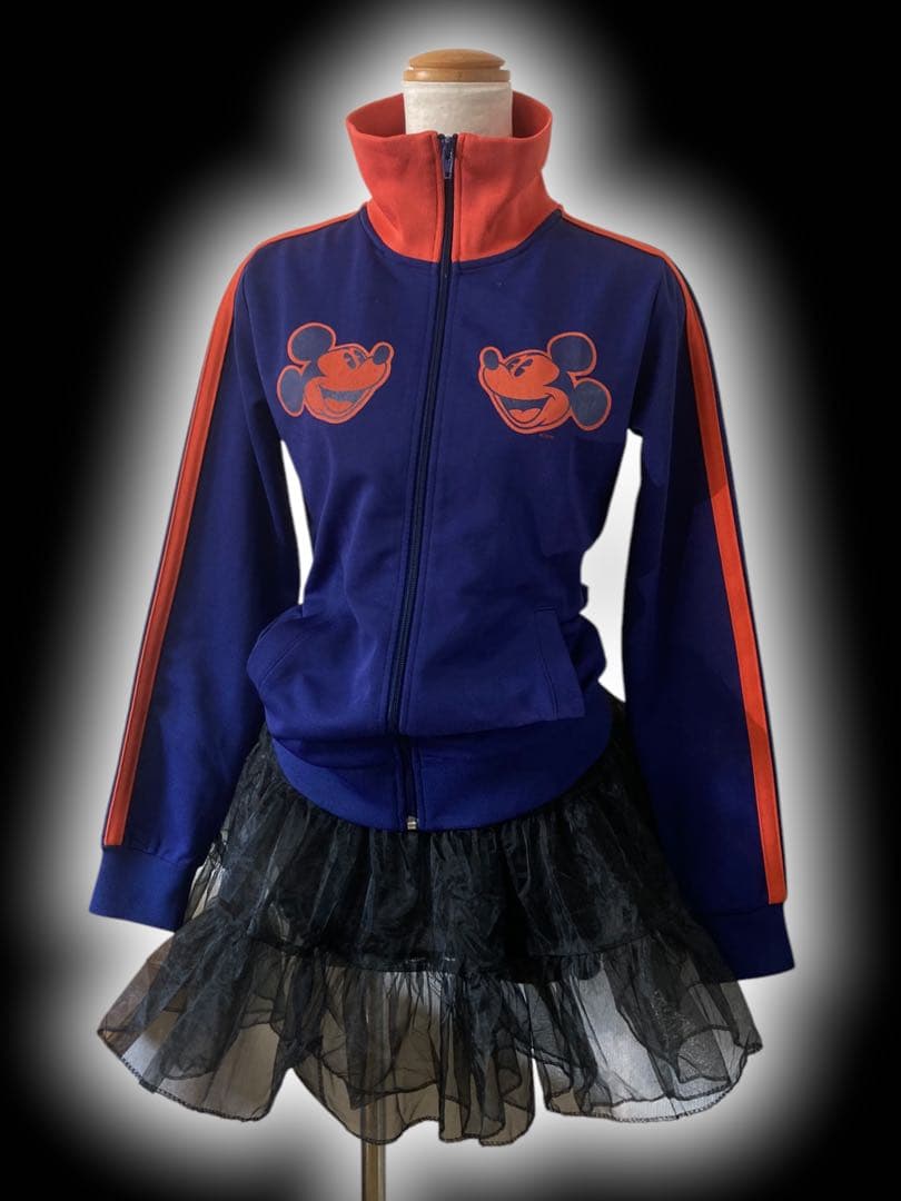 レア✴︎00s2本線ミッキートラックジャケットy2k古着屋フェアリーグランジロック