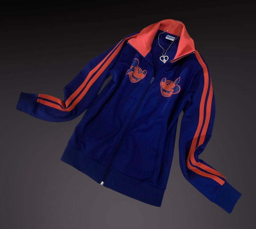 レア✴︎00s2本線ミッキートラックジャケットy2k古着屋フェアリーグランジロック
