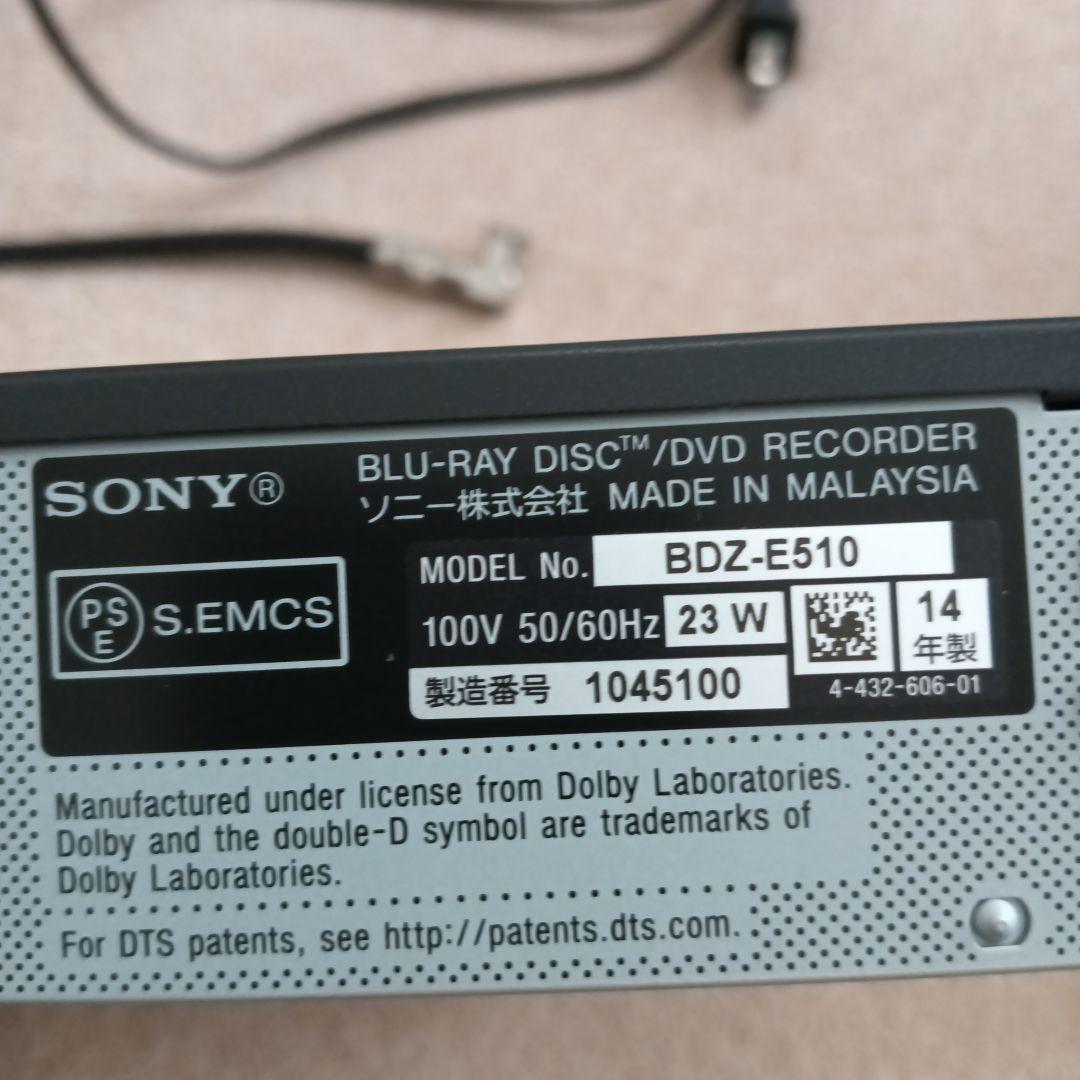 美品　ソニー ブルーレイレコーダー 500GB 1チューナー BDZ-E510