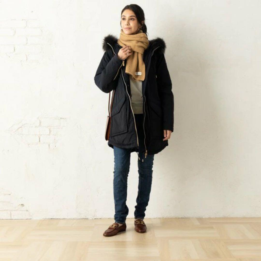 ジョンストンズ⭐️カシミヤ　リブ　ニット　ストール⭐️マフラー