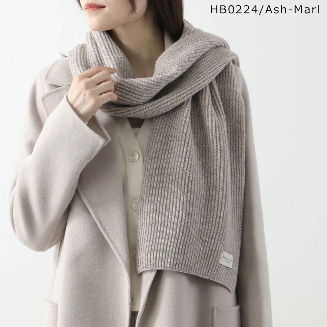 ジョンストンズ⭐️カシミヤ　リブ　ニット　ストール⭐️マフラー